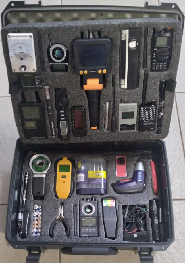 Kit de ferramentas para inspeções física